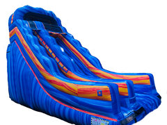 20Ft Blue Electric Dry Slide